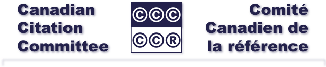 Canadian Citation Committee - Comité canadien de la référence